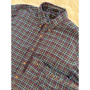 J.Crew‎ Men's Flannel Button Down Shirt Blue Size XL Warm & Cozy
